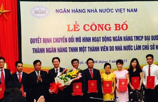 Ban lãnh đạo mới của OceanBank. 