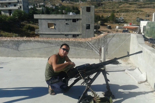 Hình ảnh do một tài khoản mang tên Ayas Saryg-Oo đăng trên mạng xã hội cho thấy binh sĩ trong ảnh ở gần tỉnh Hama - Syria. Ảnh: CIT