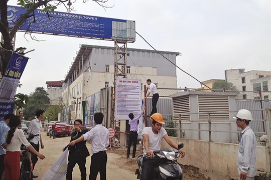 Dự án HongKong Tower vừa xong móng, nằm trong ngõ, nhưng giá bán tăng gần 10 triệu đồng/m2 trong đợt mở bán mới đây