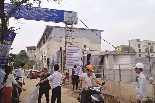 Dự án HongKong Tower vừa xong móng, nằm trong ngõ, nhưng giá bán tăng gần 10 triệu đồng/m2 trong đợt mở bán mới đây