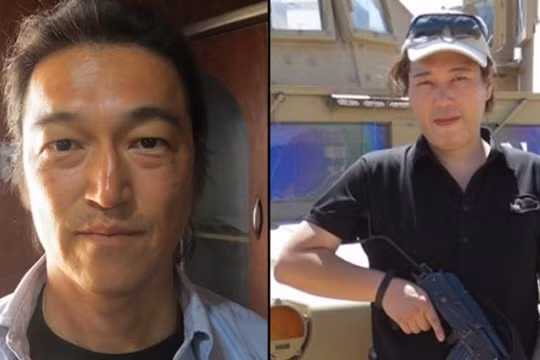 Hai con tin người Nhật bị phiến quân IS bắt cóc và đòi tiền chuộc, Kenji Goto (trái) và Haruna Yukawa - Ảnh: CNN