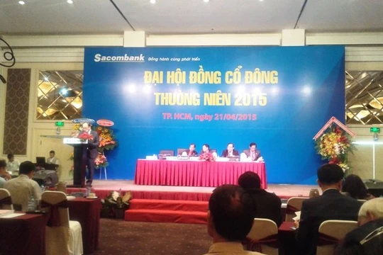 Đại hội đồng cổ đông của Sacombank sáng 21-4, tại TPHCM.