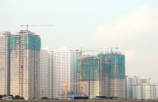 Tổ hợp chung cư ở khu đô thị Linh Đàm (Hoàng Mai, Hà Nội) - Ảnh Vũ Quang