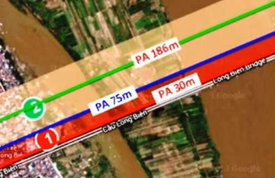 Phối cảnh các phương án xây dựng cầu đường sắt đô thị mới vượt sông Hồng.