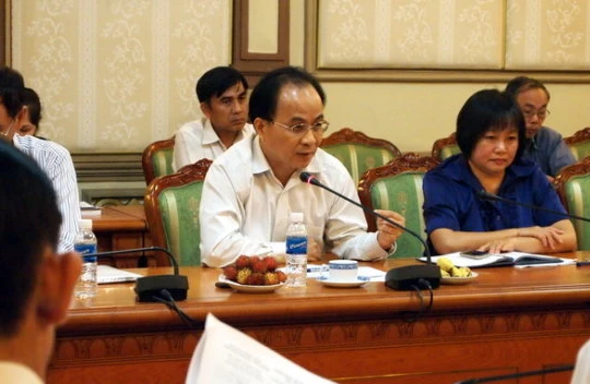 Ông Lê Mạnh Hà tại buổi làm việc với đoàn ĐBQH