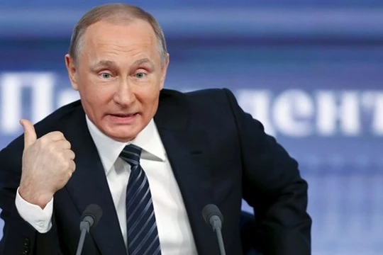 Tổng thống Putin nói tại cuộc họp báo cuối năm ngày 17.12.2015: “Hai con gái tôi đều không kinh doanh hay làm chính trị” - Ảnh: Reuters
