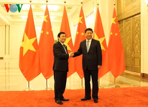 Chủ tịch nước Trương Tấn Sang gặp Tổng Bí thư, Chủ tịch Trung Quốc Tập Cận Bình