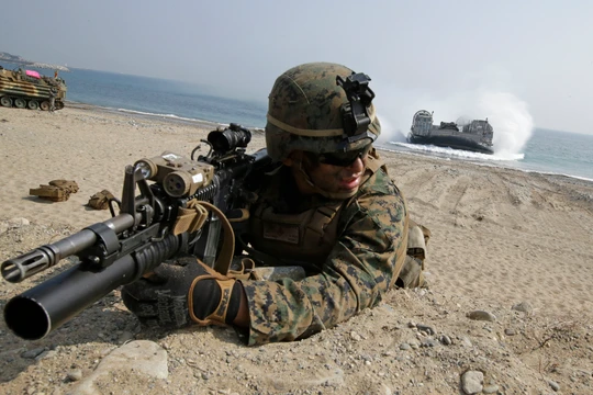 Lính Mỹ trong một cuộc tập trận đổ bộ