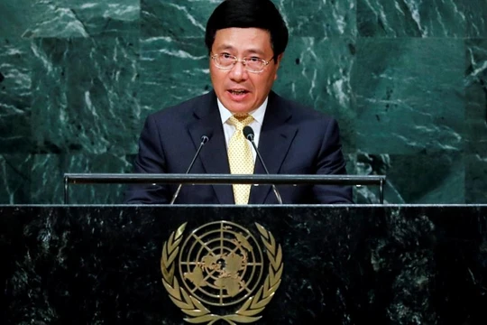 Phó Thủ tướng, Bộ trưởng Ngoại giao Phạm Bình Minh phát biểu tại Đại hội đồng Liên Hợp quốc ngày 24/9