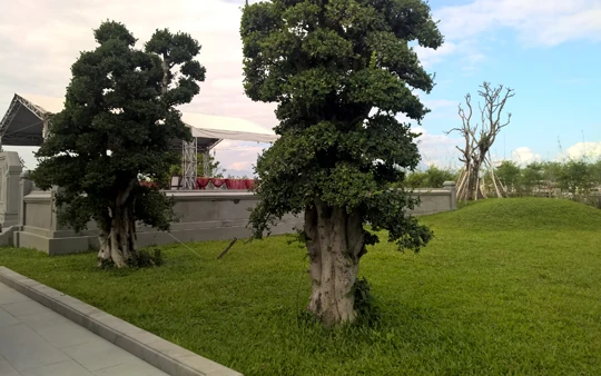 Một góc khu lăng mộ và nhà tưởng niệm