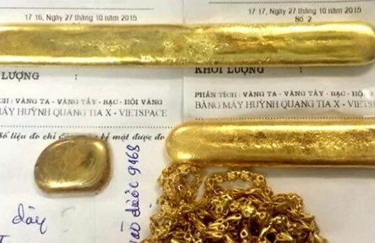 Một số mẫu vàng rởm bị phát hiện trên thị trường