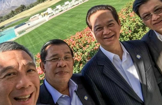 Bức ảnh "tự sướng" cùng các nguyên thủ ASEAN được Thủ tướng Singapore đăng trên trang cá nhân. Ảnh: Facebook Thủ tướng Singapore Lý Hiển Long.