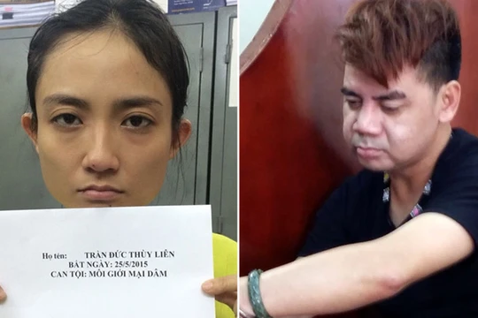 Trần Đức Thùy Liên và Hà “pê đê”. Ảnh CAND.