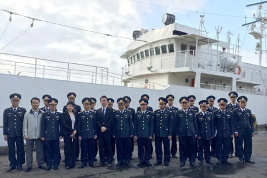 Tàu tuần tra đầu tiên do Nhật Bản viện trợ cho Cảnh sát biển Việt Nam, tại Đà Nẵng ngày 5.2.2015 - Ảnh: Cảnh sát biển Việt Nam