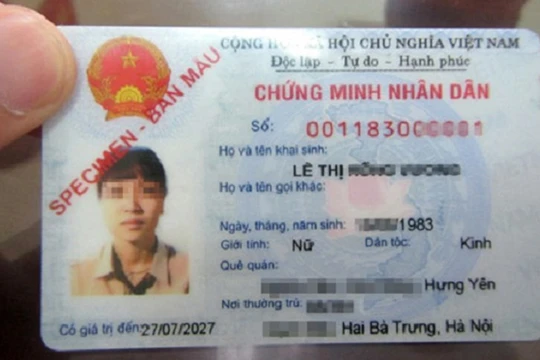 Thẻ căn cước mới sẽ có 12 số