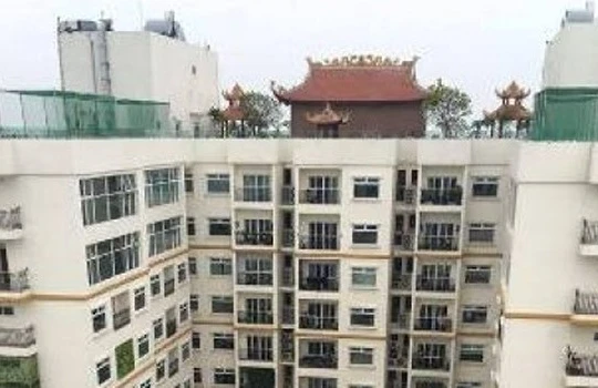 Hòa Bình Green City xây chùa trên nóc chung cư.