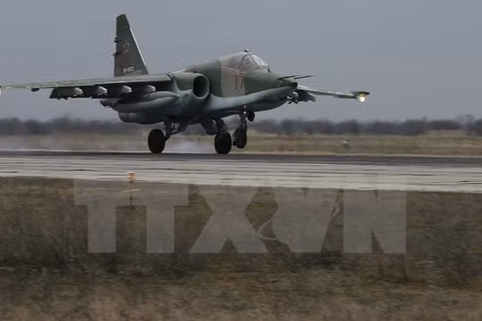 Máy bay Su-25 của không quân Nga. (Ảnh minh họa. Nguồn: AFP/TTXVN)