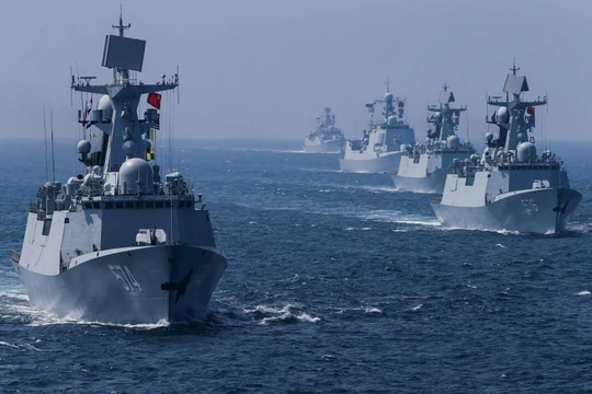 Trung Quốc vừa kết thúc cuộc tập trận chung với hải quân Nga ở ngoài khơi Quảng Đông