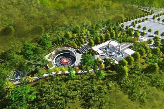 Phối cảnh tổng thể Khu tưởng niệm chiến sĩ Gạc Ma. 