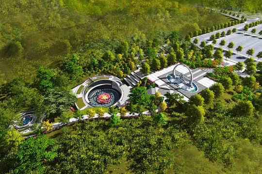 Phối cảnh tổng thể Khu tưởng niệm chiến sĩ Gạc Ma. 