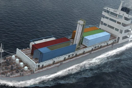 Tổ hợp Klub-K trên tàu hàng - Minh họa: Tập đoàn tên lửa AGAT (Nga)