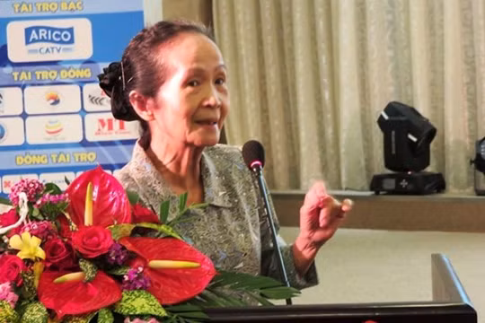 Chuyên gia kinh tế cao cấp Phạm Chi Lan phát biểu tại hội nghị (Ảnh: HC).