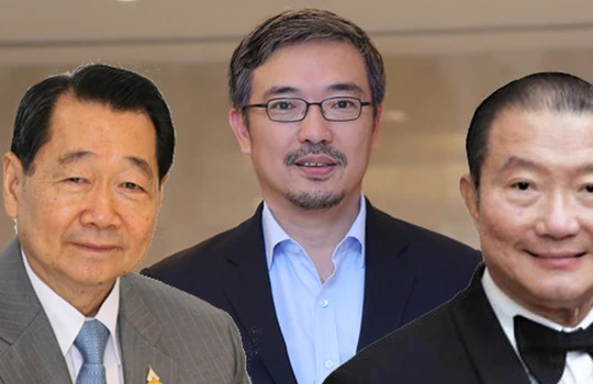 Từ trái qua: Dhanin Chearavanont (#2), Tos Chirathivat (#1), Charoen Sirivadhanabhakdi (3).