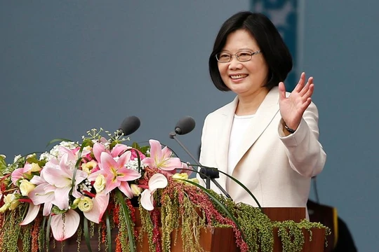 Tổng thống Đài Loan Thái Anh Văn trong buổi lễ nhậm chức tại Đài Bắc ngày 20/5