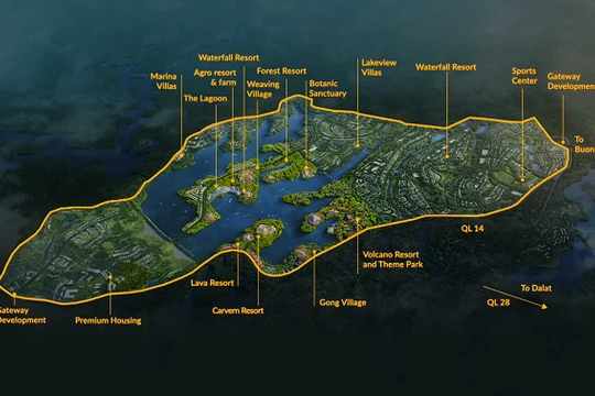 Quy hoạch khu đô thị du lịch sinh thái hồ Đắk R’Tih (Nguồn: truyenhinhdaknong.vn)