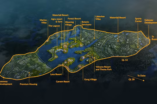 Quy hoạch khu đô thị du lịch sinh thái hồ Đắk R’Tih (Nguồn: truyenhinhdaknong.vn)