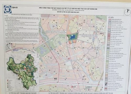 Quy hoạch chi tiết khu biệt thự cao cấp Hoàng Kim (Nguồn: UBND huyện Hoài Đức)