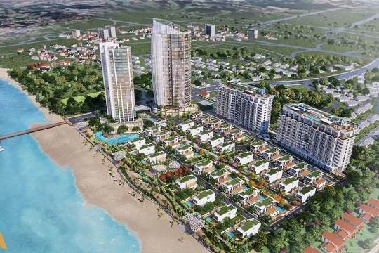 Phối cảnh tổng thể dự án Aria Vũng Tàu - tên cũ: Blue Sapphire Resort (Nguồn: ariavungtau.com.vn)