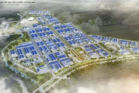 Phối cảnh tổng thể khu công nghiệp sạch Sóc Sơn (Nguồn: ddk.com.vn)
