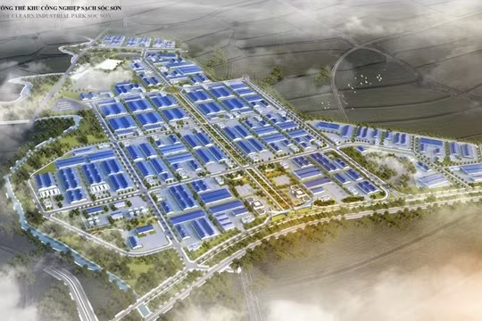 Phối cảnh tổng thể khu công nghiệp sạch Sóc Sơn (Nguồn: ddk.com.vn)