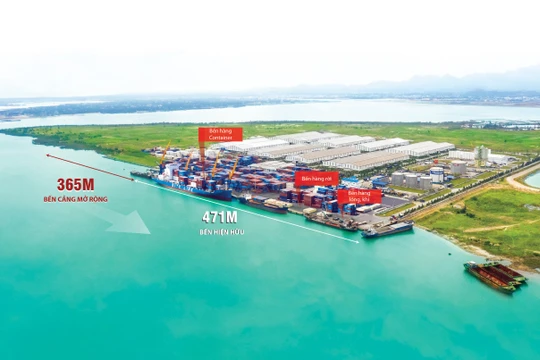 Cảng Chu Lai đã hoàn thiện hồ sơ thủ tục để xây dựng bến cảng mới đón tàu 5 vạn tấn