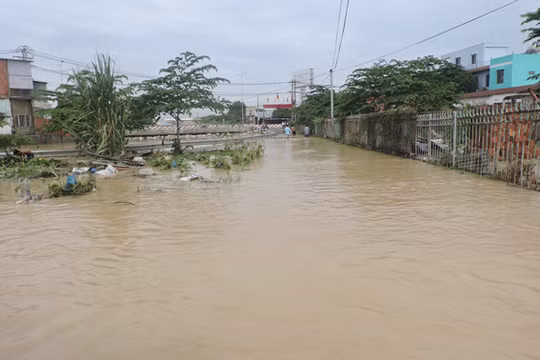 Video: Mưa lớn đường cũng như sông ở Đồng Nai