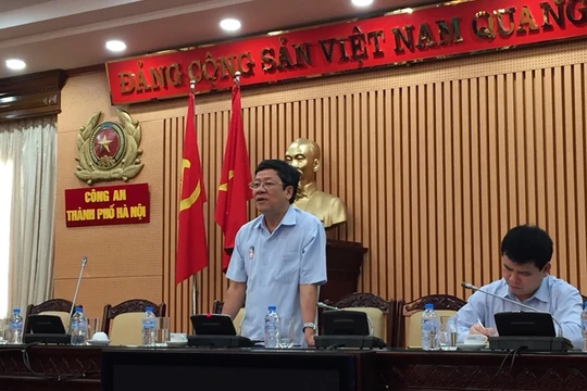 Công an TP Hà Nội tổ chức họp báo, chiều 11-6.