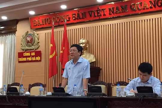 Công an TP Hà Nội tổ chức họp báo, chiều 11-6.