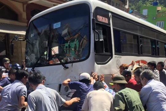 Hiện trường vụ tai nạn.