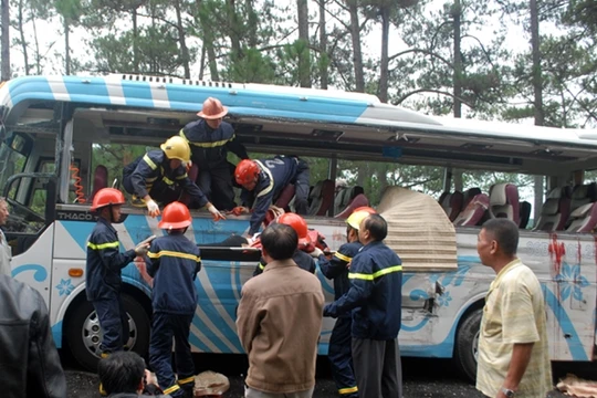 Hiện trường vụ tai nạn.