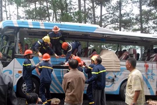 Hiện trường vụ tai nạn.