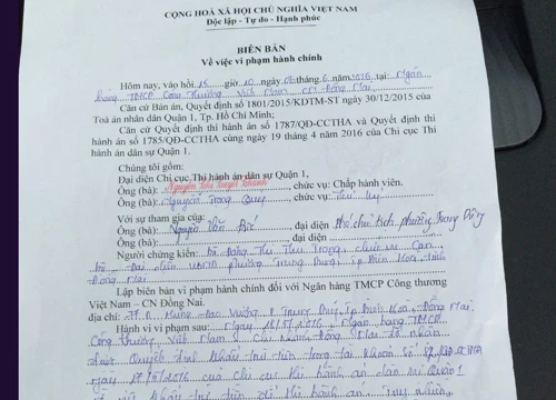 Tranh cãi quanh việc VietinBank không chịu thi hành án với Phước Sang