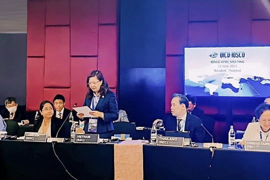 Chủ tịch UBCKNN Vũ Thị Chân Phương phát biểu tại cuộc họp APRC