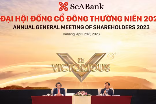 AGM 2023 của SeABank: Chốt mục tiêu lãi 5.600 tỉ đồng, chia cổ tức và cổ phiếu thưởng với tỷ lệ 20%