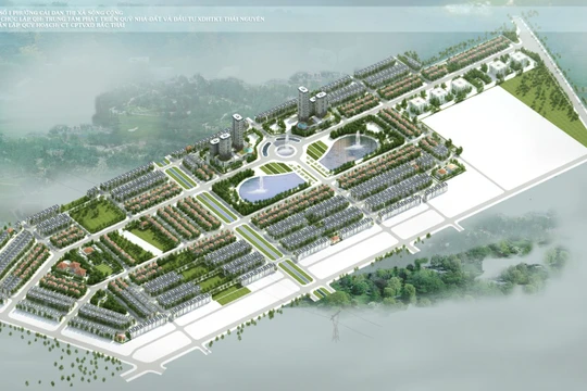 Phối cảnh dự án Khu đô thị số 1, phường Cải Đan, Tp. Sông Công, tỉnh Thái Nguyên