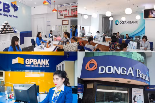 Bốn ngân hàng yếu kém gồm CBBank, OceanBank, GPBank và DongABank