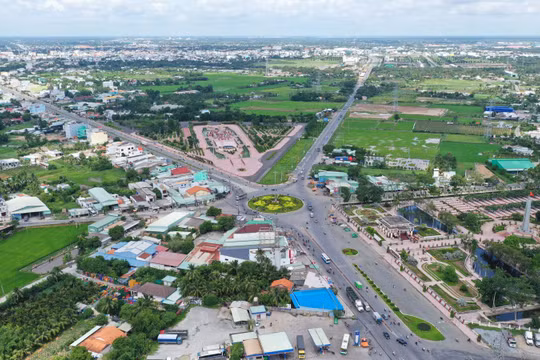 Thành phố Tân An nhìn từ trên cao