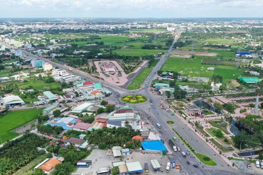 Thành phố Tân An nhìn từ trên cao