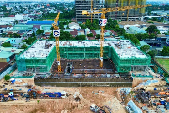 Tiến độ xây dựng Dự án Thuận An 1 ngày 21/4/2025. Ảnh: Phát Đạt.