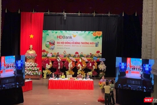 Quang cảnh ĐHĐCĐ thường niên năm 2019 đang diễn ra của HDBank.